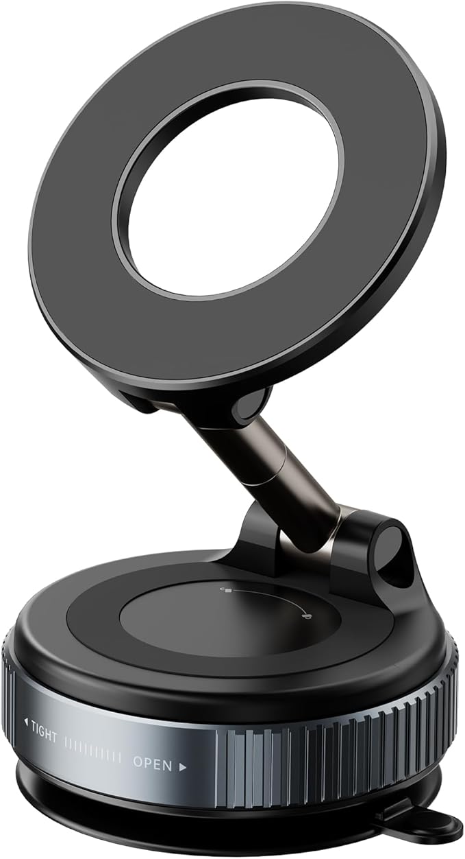 2026 Upgraded Vacuum Magnetic Car Phone Holder 360° Reinforced 96LBS Ultra Suction Cup Phone Mount for MagSafe Cell Phone Holders for Your Car/Gym/Mirror Mount for iPhone & Android