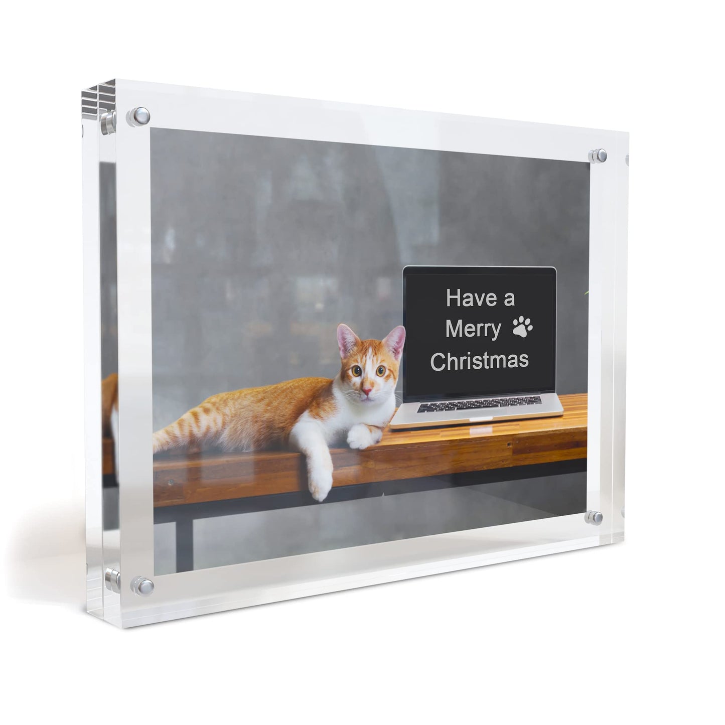 MIRA-K | Crystal Memories | Acrylic Picture Frame 6x8 with Magnetic Closure | Lucite Photo Frame for Tabletop | Decorative Display for Tickets, Postcards and Awards