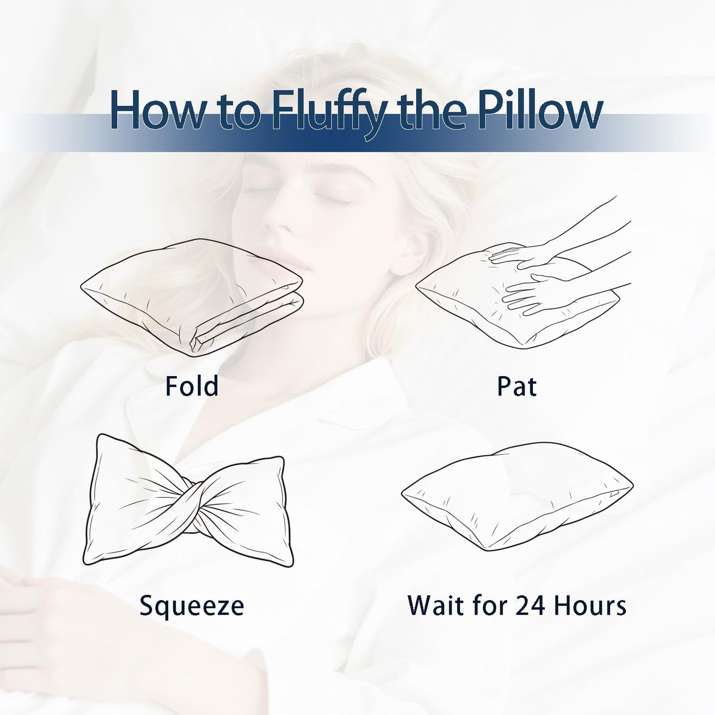 SHOUREN Goose Down Pillows Standard/Queen Size Set of 2, Fluffy Soft Bed Pillows for Sleeping, Down-Filled Pillow Insert with Gusseted Design, Perfect for Back, Side or Stomach Sleepers, 18 * 28"