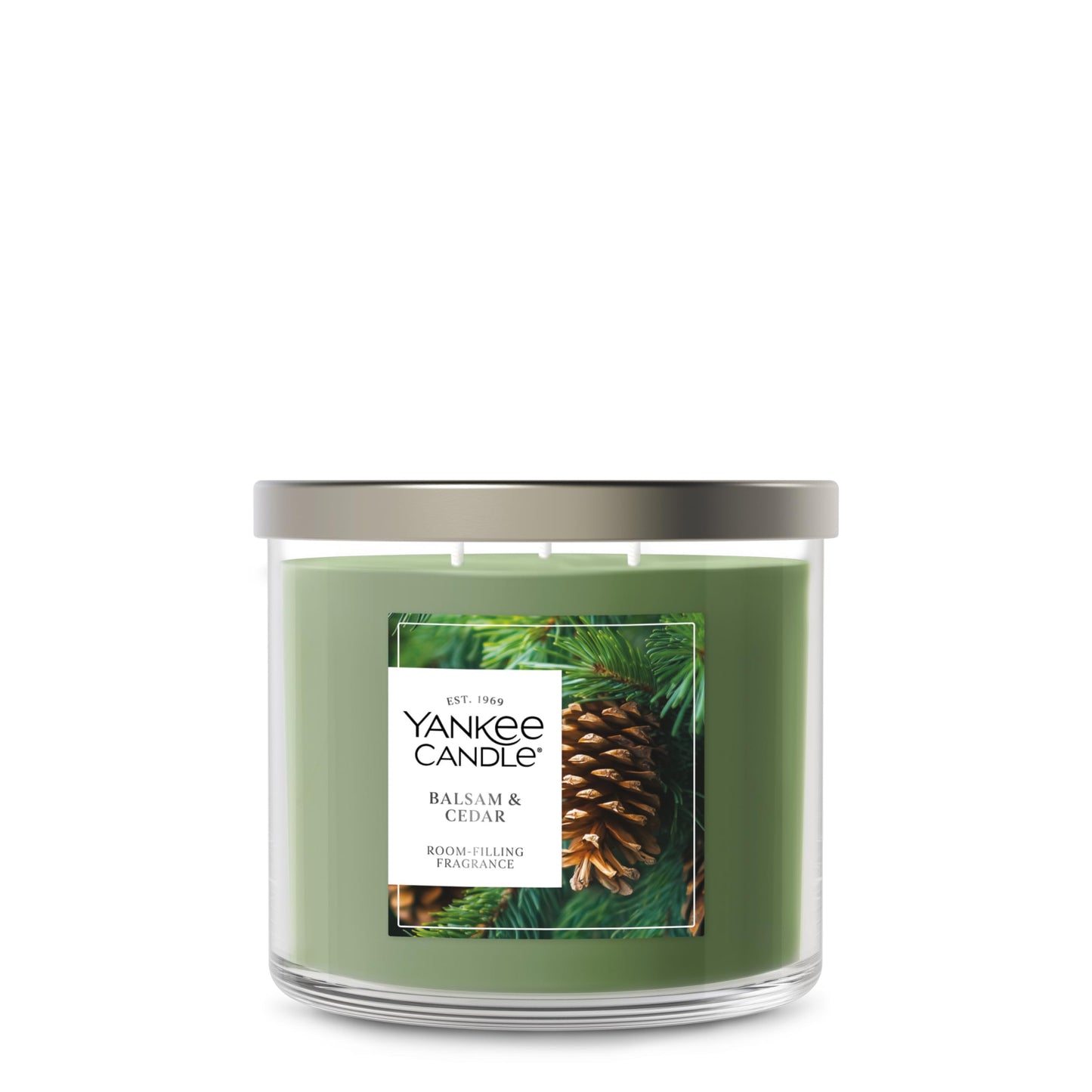 Yankee Candle Balsam and Cedar, Scented Candle, 14.5oz 3-Wick Candle Jar with up to 40 Hours Burn Time, Giftable