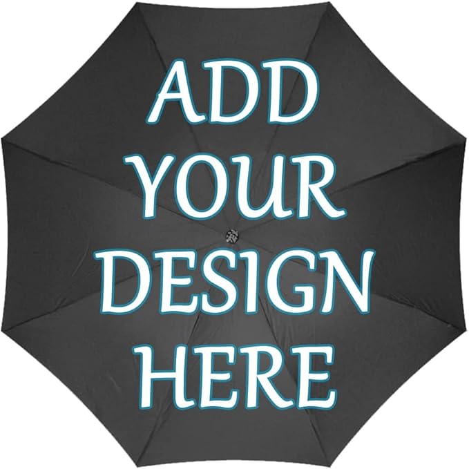 Custom Any Text Logo Image Picture Compact Travel 31 Colors Umbrella Personalized Folding Portable Windproof Umbrellas for Rain Sun Company Advertising Funny Good Gifts for Men Women Boss Family