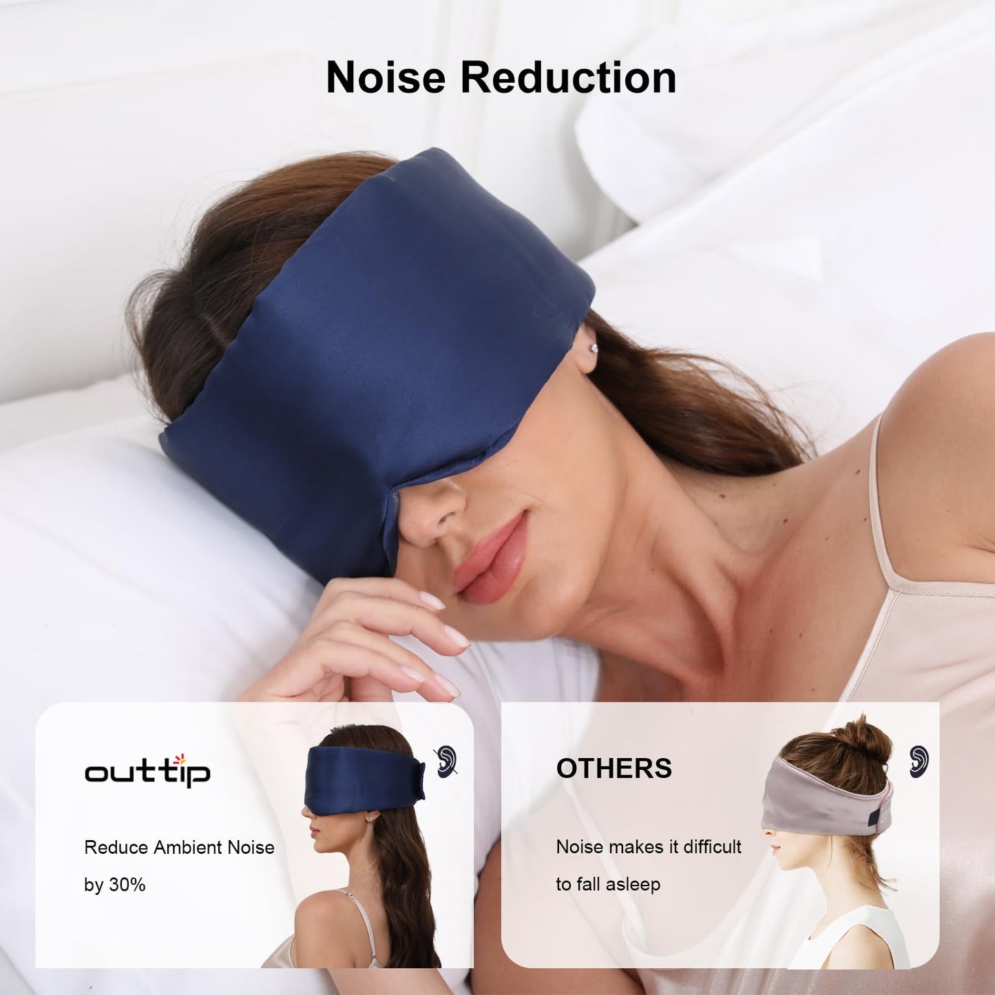 100% Mulberry Silk Sleep Masks for Men, Blackout Eye Mask Sleep Silk for Sleeping Side Sleeper, Eye Covers for Sleeping Adjustable Light Blocking Men Relaxing Gift for Home, Travel, Office, Napping
