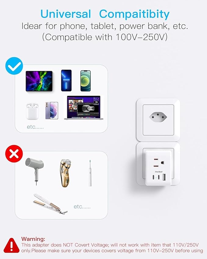 Switzerland Power Travel Plug Adapter, Type J Power Adapter with 2 Outlets 3 USB Ports(2 USB C) for US to Swiss Switzerland Liechtenstein Rwanda
