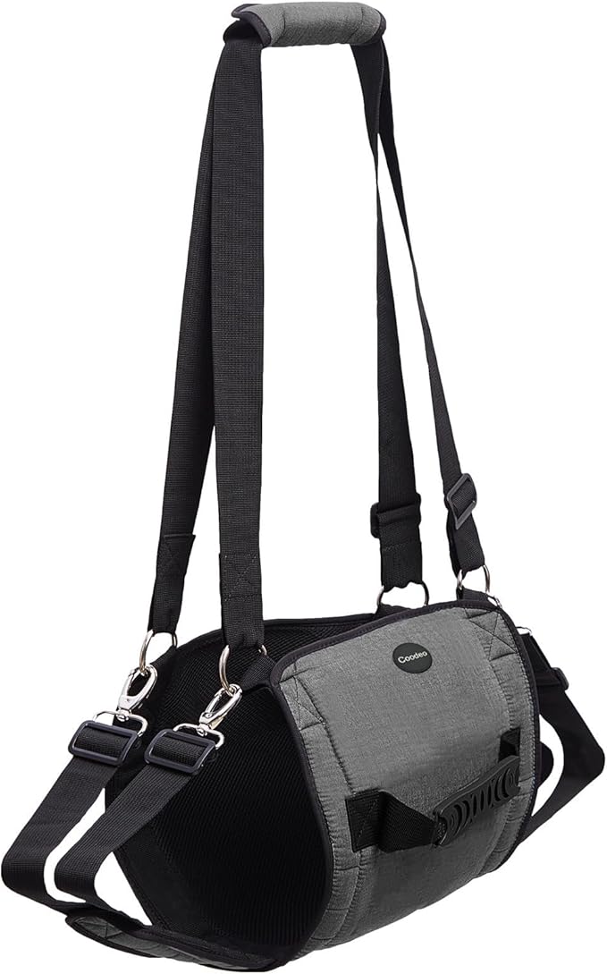 COODEO Dog Carry Sling, Emergency Backpack Pet Legs Support & Rehabilitation Dog Lift Harness for Nail Trimming, Dog Carrier for Senior Dogs Joint Injuries, Arthritis, Up and Down Stairs(2XL, Black)