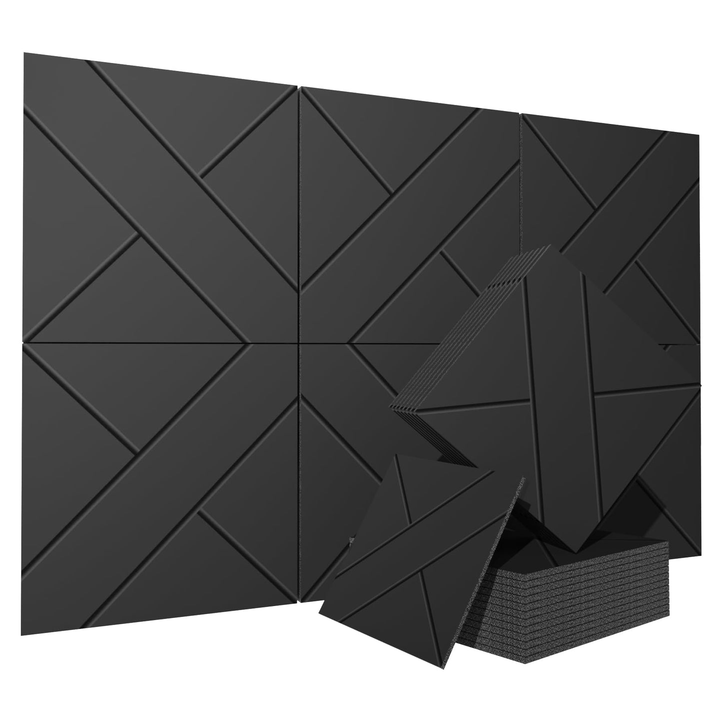 Clulutic Acoustical Wall Panels, 6 Pack 20x20 Acoustic Wall Panels, Decorative Acoustic Panels, Sound Absorbing Wall Art for Interior Wall Decor, Arcadian Vortex