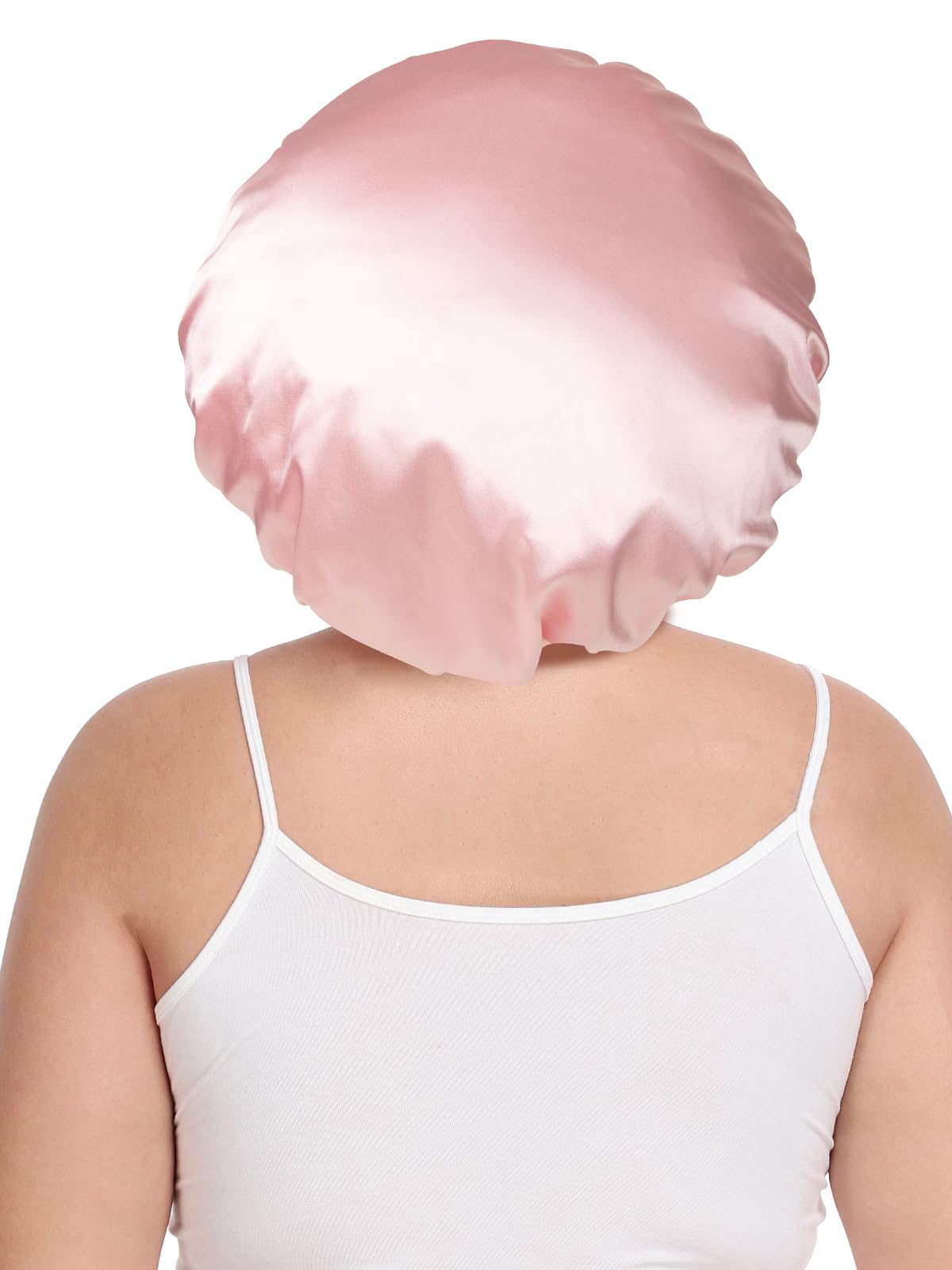 Vettres Double Layer Satin Bonnet for Sleeping with Detachable Eye Mask Adjustable Night Cap for Curly, Natural, Braided Hair Reduces Frizz & Locks in Moisture Yellow Strawberry