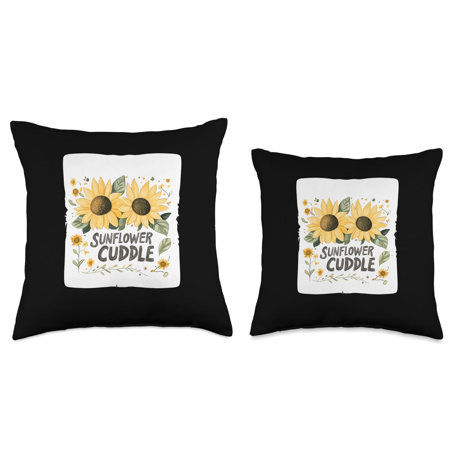 Cool Sunflower with Cute Saying Costume Throw Pillow