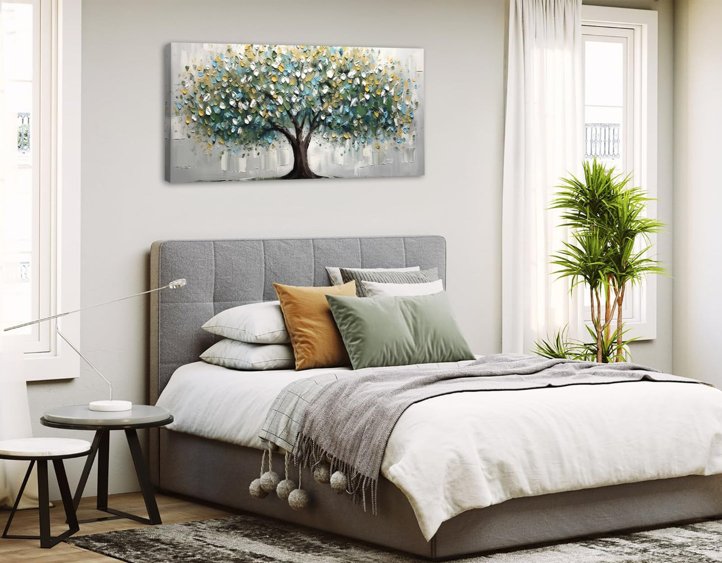 Tree of Life Wall Art Large Modern Canvas Print Framed Landscape Picture, Ready to Hang Home Decor for Living Room, Bedroom, Office, 20x40 Inches