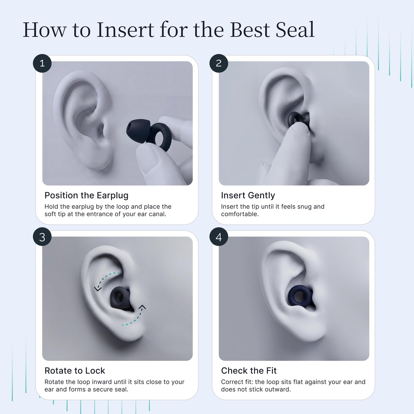 Nox Sleep Earplugs for Side Sleepers – Reusable Soft Silicone Ear Plugs for Sleeping – Comfortable Noise Reducing Earplugs for Snoring, Travel & Deep Sleep – 28dB Reusable Ear Plugs