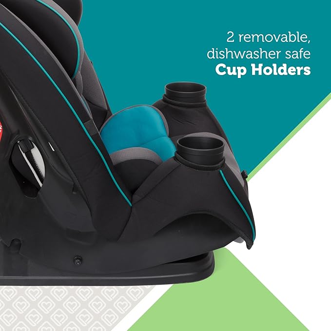 Safety 1st Grow and Go All-in-One Slim Convertible Car Seat, Rear Facing, 5-40 lbs, Forward Facing (30–65 lbs), High Back Booster Seat 40-100 pounds, Vineyard Girl