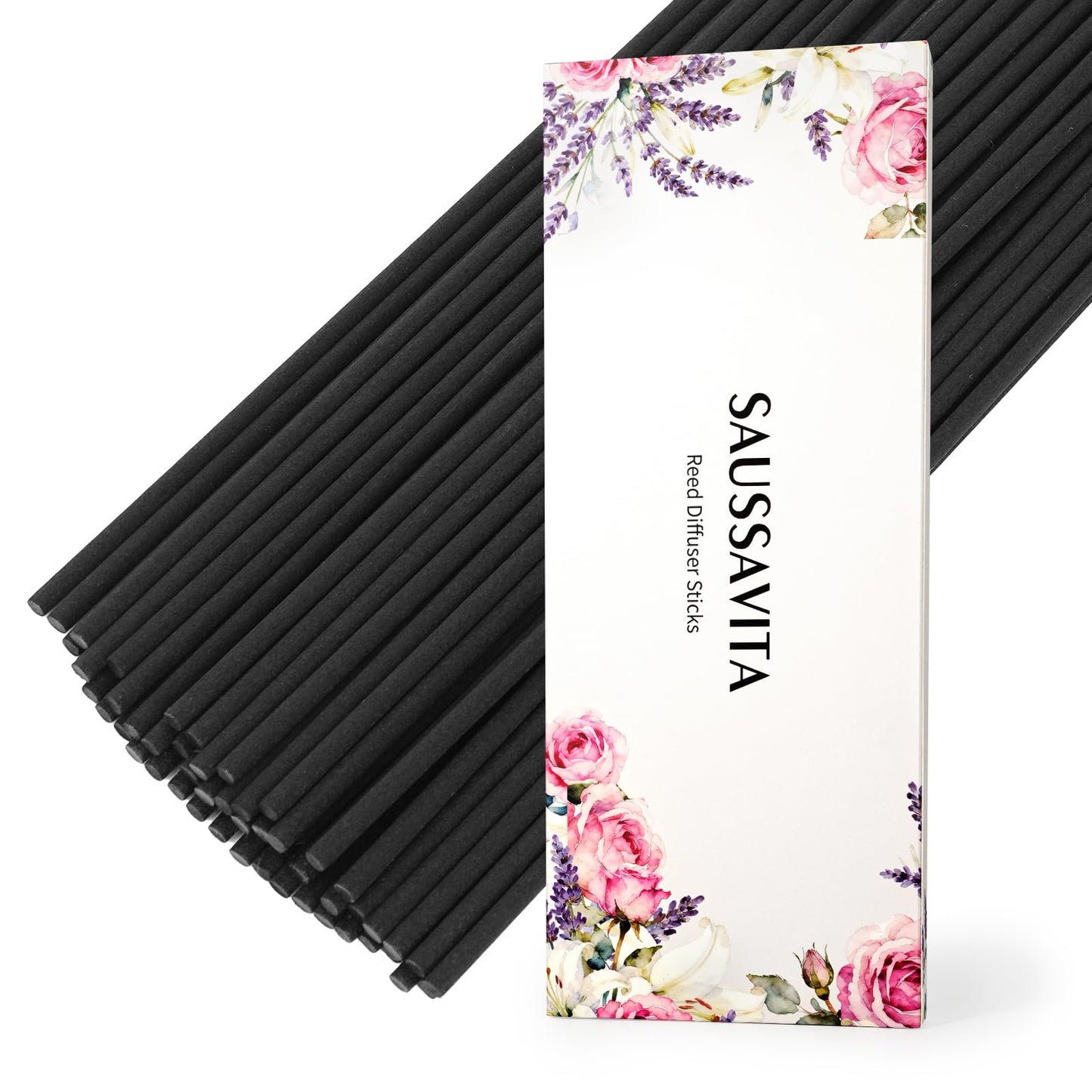 11 inch Diffuser Sticks 100 Pack, Diffuser Reeds Sticks Refill for Home and Bathroom, Diffuser Reeds Sticks for Scented Diffuser Black