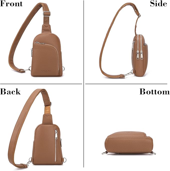 INICAT RFID Blocking Sling Bag Anti Theft Crossbody Bags Women Valentine's Day Gifts Travel Purses Vegan Leather