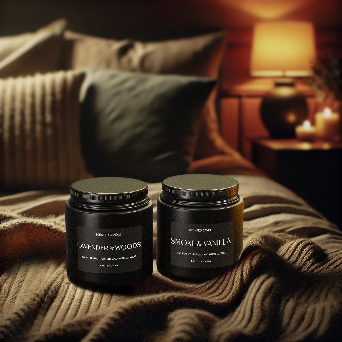 Waxcanpy Scented Candles for Men, Soy Candles for Home Scented, Candle Gifts for Men, 4 Pack Aromatherapy Candle Gift Set for Relaxing, Stress Relief & Home Decor