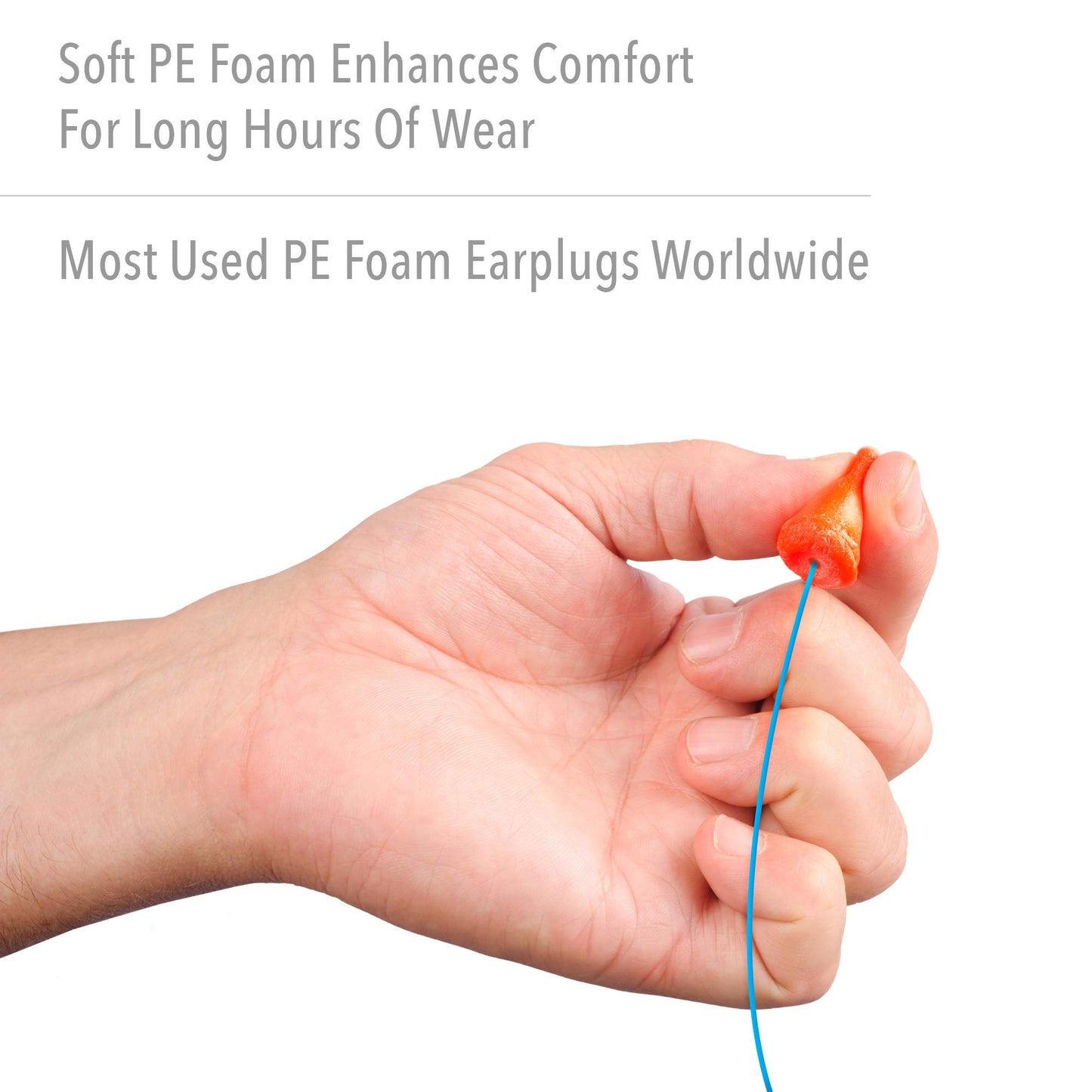 Honeywell Howard Leight by Maximum Corded Disposable Foam Earplugs, 100 Pairs, Orange