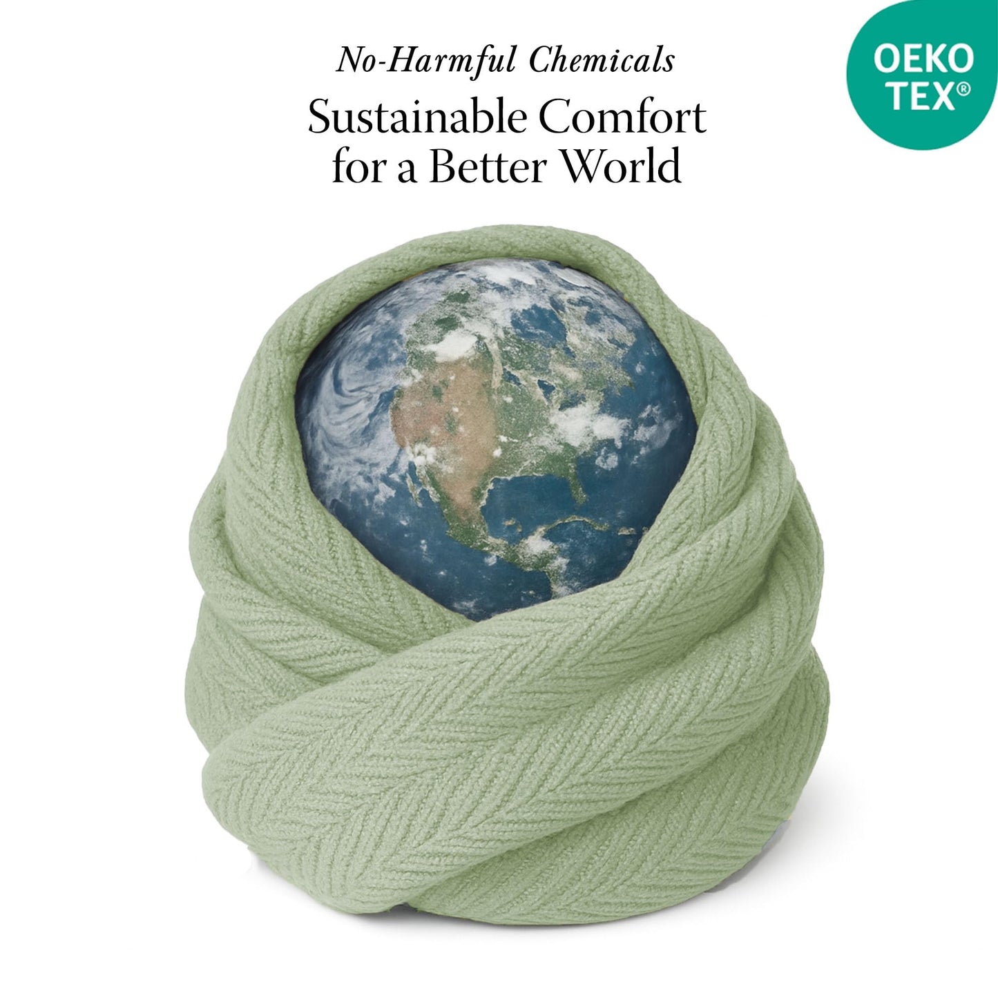 Threadmill Luxury Cotton Blankets Queen Size | All-Season 100% Cotton Blanket for Queen/Full Size Bed | Herringbone Soft Breathable | Sage Green