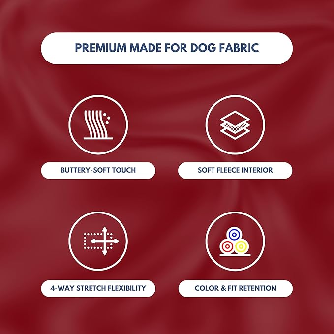 Spark Paws Dog Hoodie – Premium Dog Sweater for Small, Medium, and Large Dogs | Warm Outfits for French Bulldogs, Pitbull, Puppy, Winter Jacket Alternative - Burgundy - S