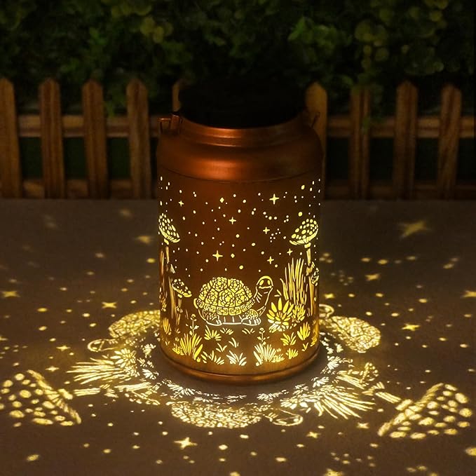 Birthday Gifts for Women, Men, Mom, 2 Pack Turtle Solar Lanterns Outdoor Waterproof - Hanging Turtle Solar Lights Garden Decor, Outdoor Decor for Patio, Yard