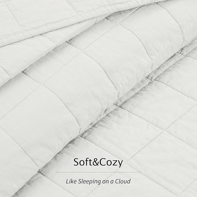 100% Cotton Quilt Sets Oversized King Size - Soft Lightweight Quilt for Bed Bedding Set for Bedroom Decor-Bedspread in Geometric Pattern with 2 Pillow Shams for All Season, 120x120 inches