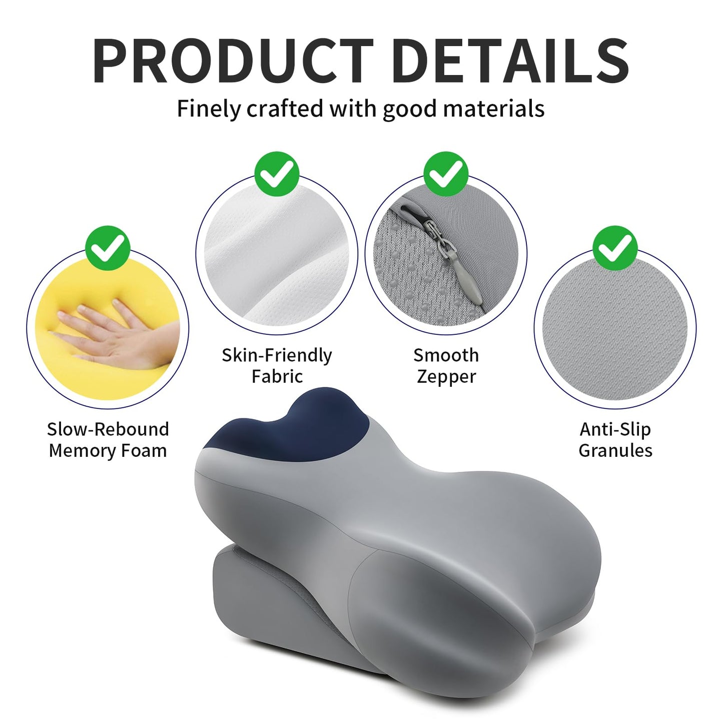 Avoilux Reading Pillow for Adults, Bed Backrest Cushion, Back Support Pillow for Sitting Up, Removable Washable Cover, Wedge Pillow for Bed, Sofa, Couch, Floor Use