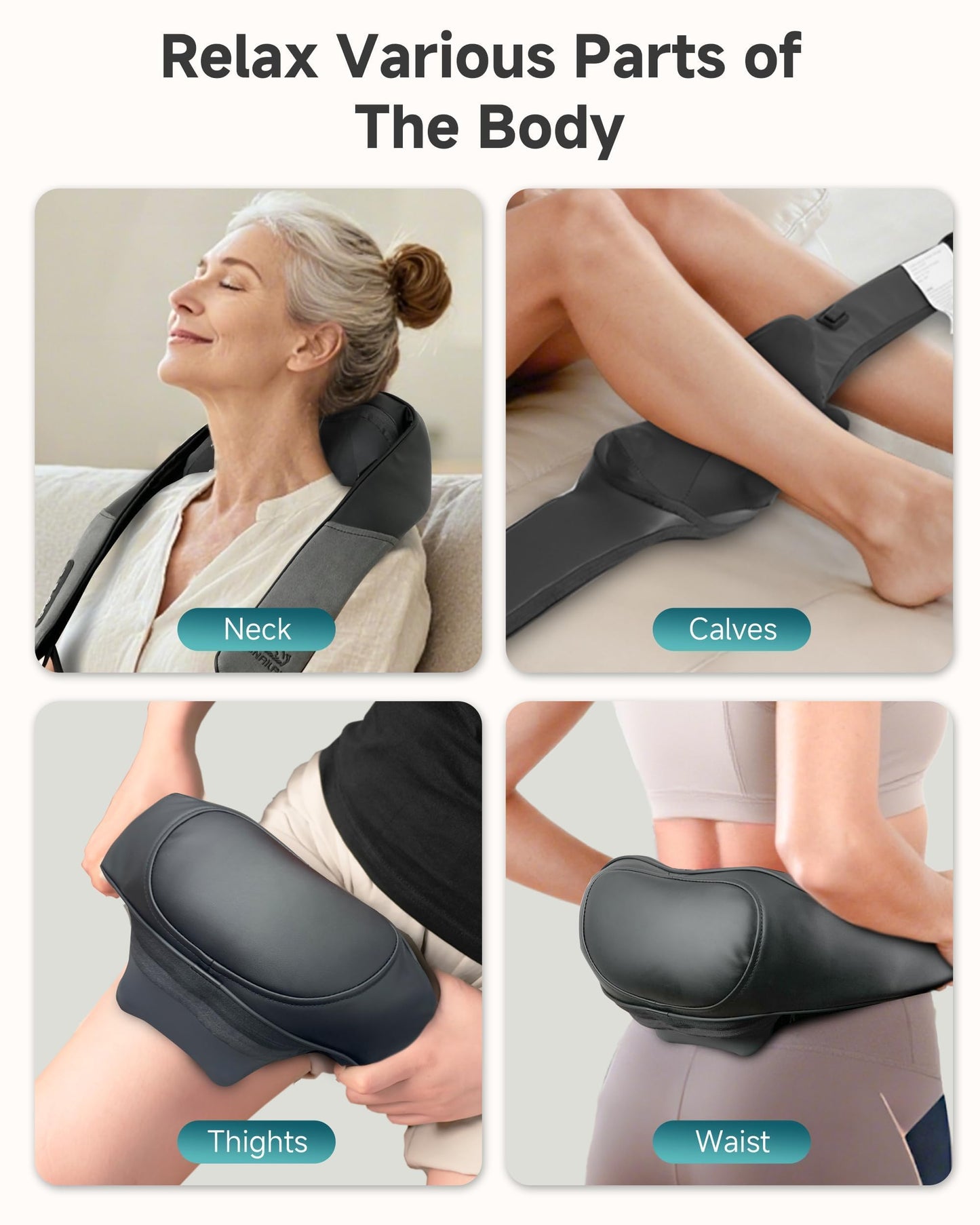 Snailax Neck and Shoulder Massager - 2026 Upgraded Cordless Massagers with Graphene Heating for Sensitive Skin & Even Heat, FSA Eligible, 4D Shiatsu Massager for Pain Relief, Gifts for Father Dad