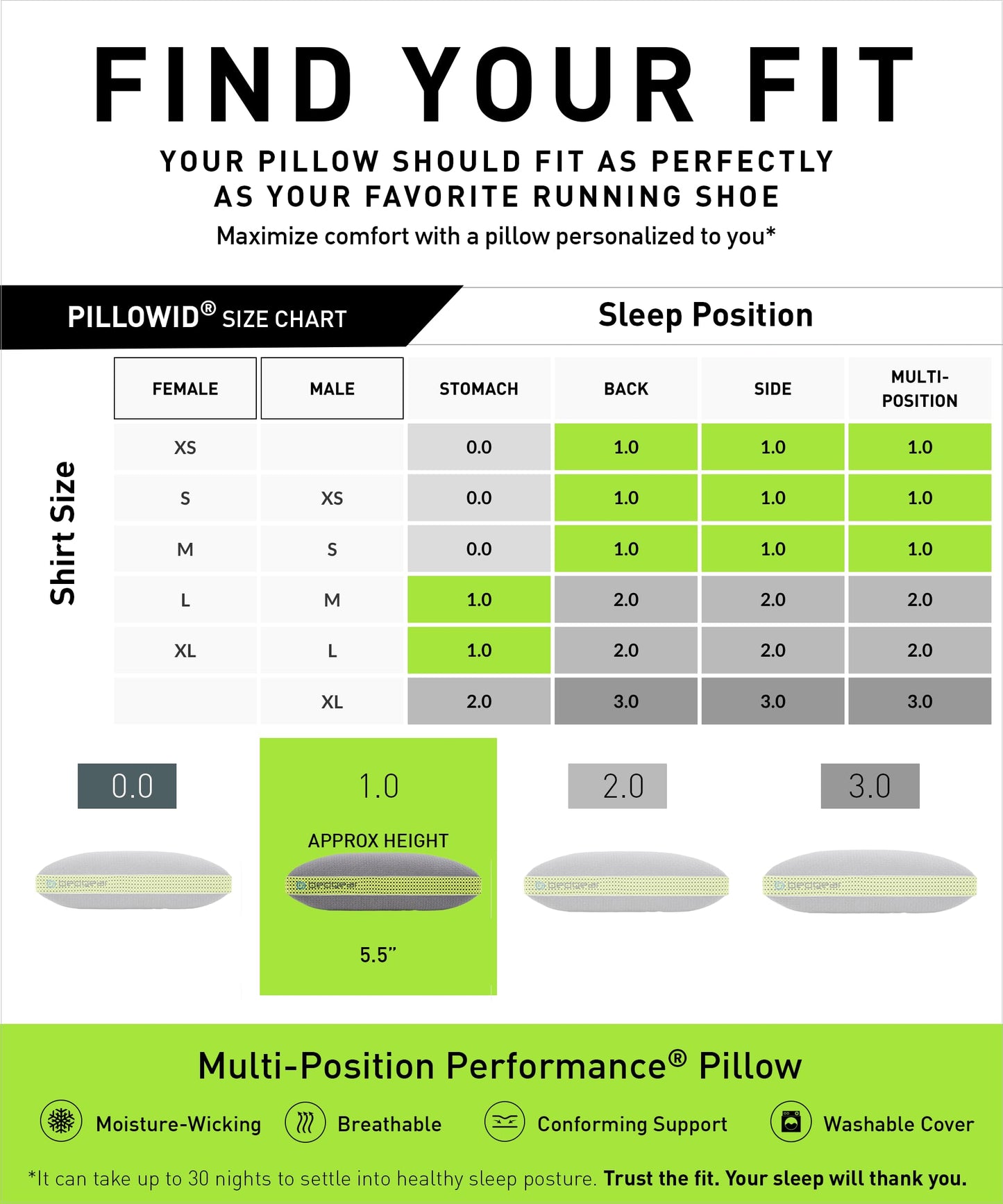 Bedgear Multi-Position Performance Pillow, Medium Soft Cooling Pillow for Back, Side & Stomach Sleepers - React Blend Fill, Breathable Airflow Design, Dri-Tec Moisture-Wicking Cover - Hypoallergenic