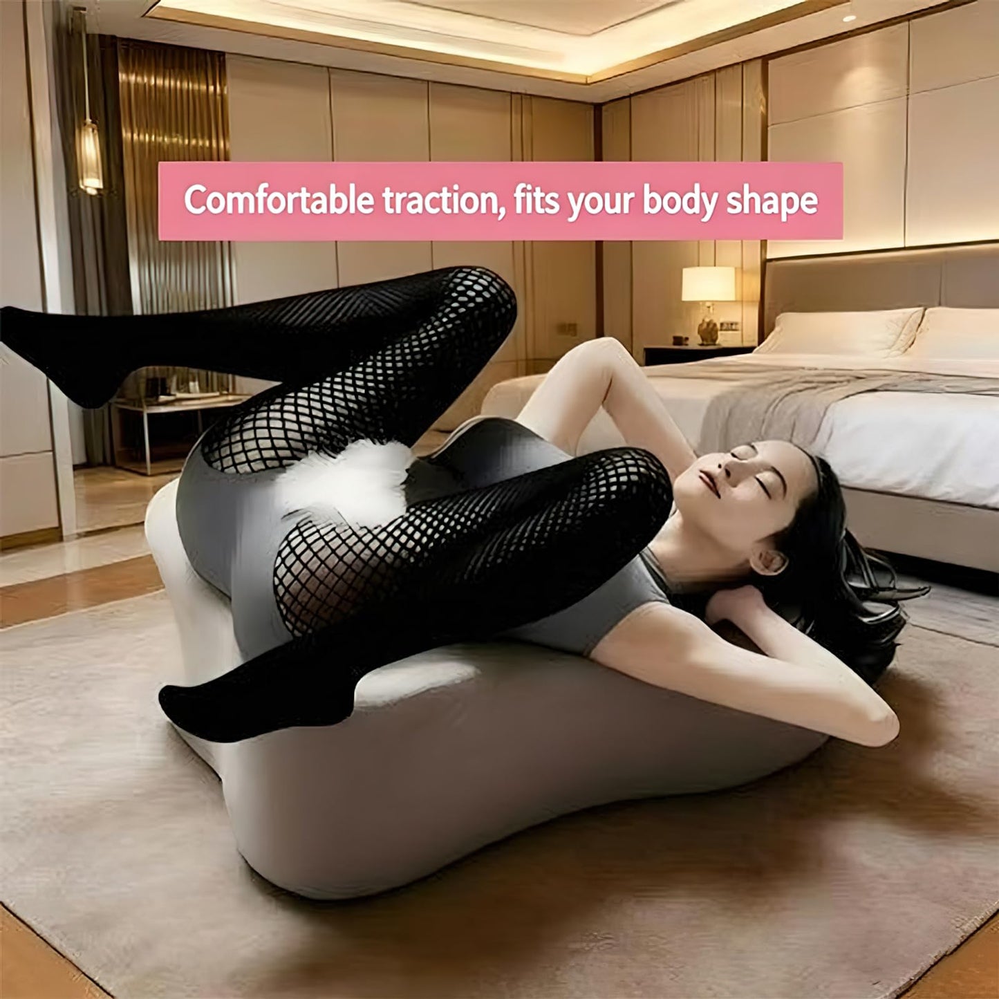 YeeSimCrane Multi Functional Pillow, Ergonomic Body Support Pillow, Using Breathable Memory Foam, Fully Supports All Postures (Black)