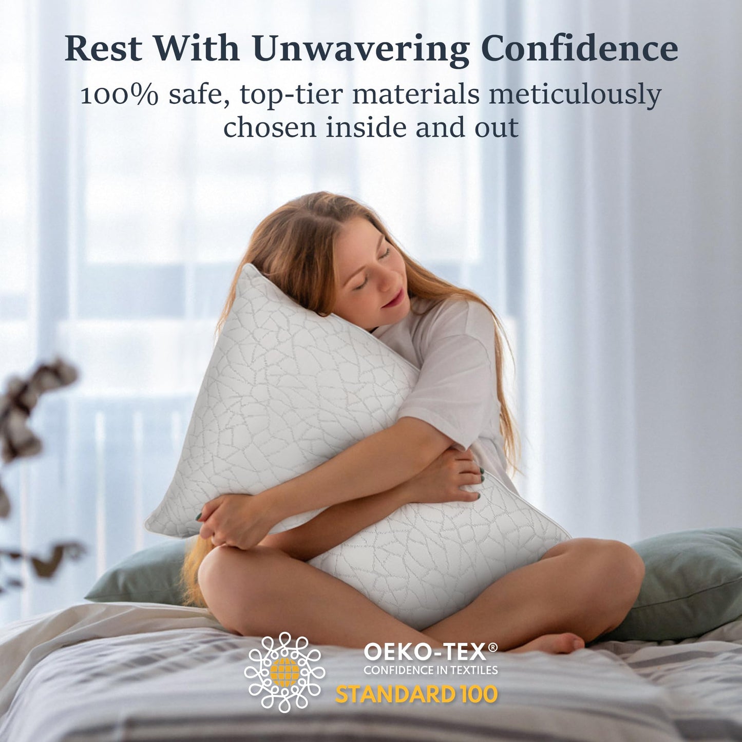 COZSINOOR King Size Bed Pillows - Breathable Premium Down Alternative Pillows Set of 2 for Side, Back, and Stomach Sleepers Cooling Hotel Quality Fluffy Soft Microfiber Fill Skin-Friendly