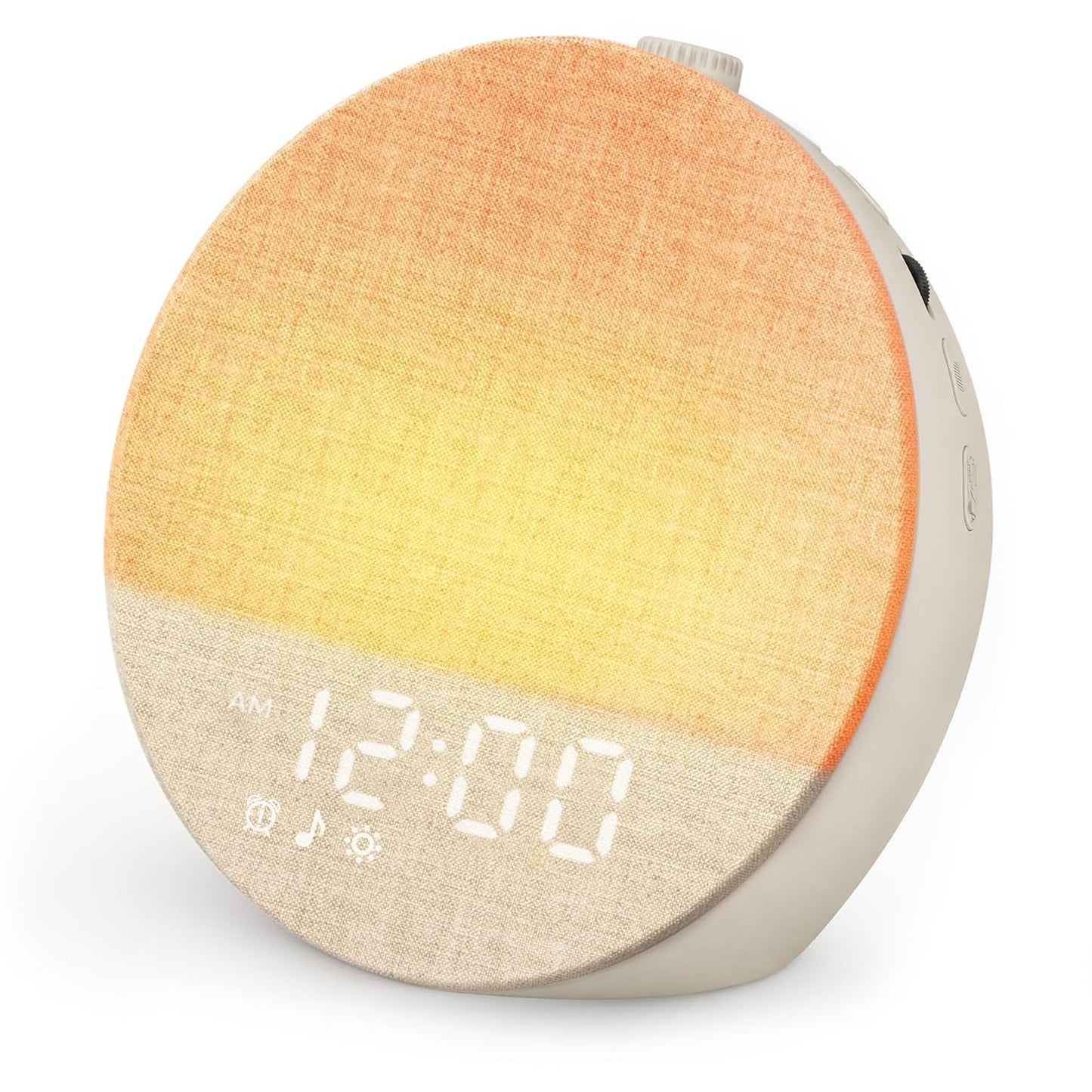 Geuuap Sunrise Alarm Clock White Noise Machine | Natural Wake-Up Light for Bedroom with 30 Soothing Sleep Aids, Bluetooth Speaker, Dimmable Clock, Screen-Free Design for Baby Adults Kids-Khaki