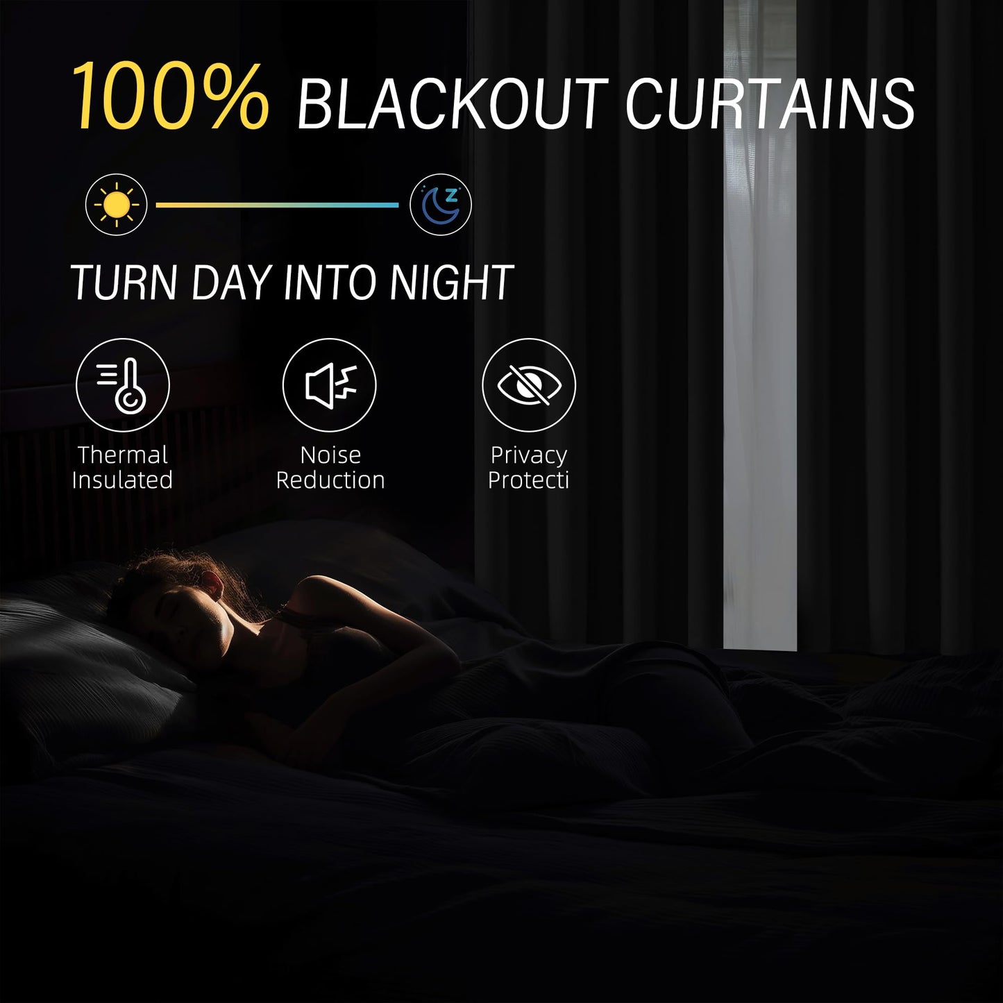 ChrisDowa 100% Blackout Light Grey Solid Curtains 63 Inches Long 2 Panels for Bedroom Living Room,Farmhouse Room Darkening Thermal Insulated Soundproof Grommet Top Window Treatment Drapes,52x63