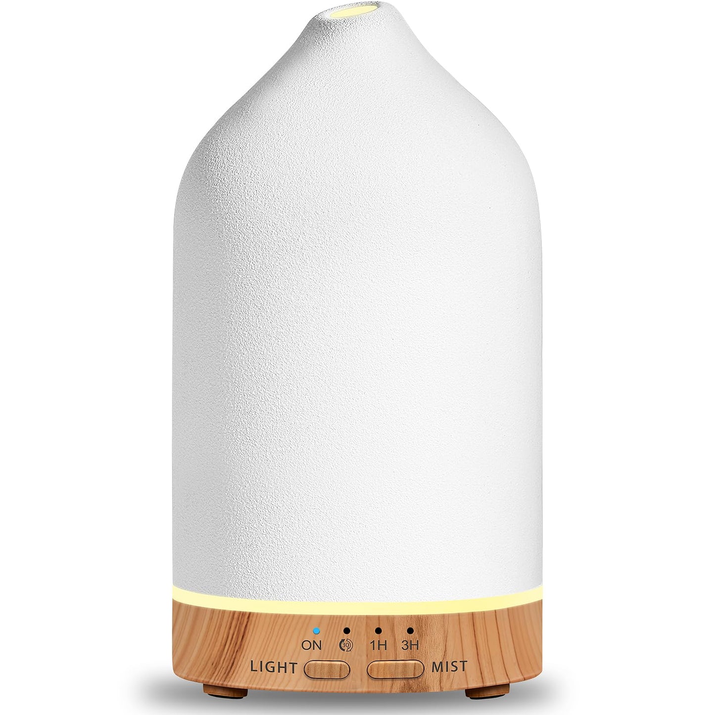 URPOWER 180ML Ceramic Essential Oil Diffuser, Ultrasonic Aromatherapy Diffuser with 7-Color Lights, Auto Shut-Off, Quiet Oil Diffuser for Bedroom, Home Office