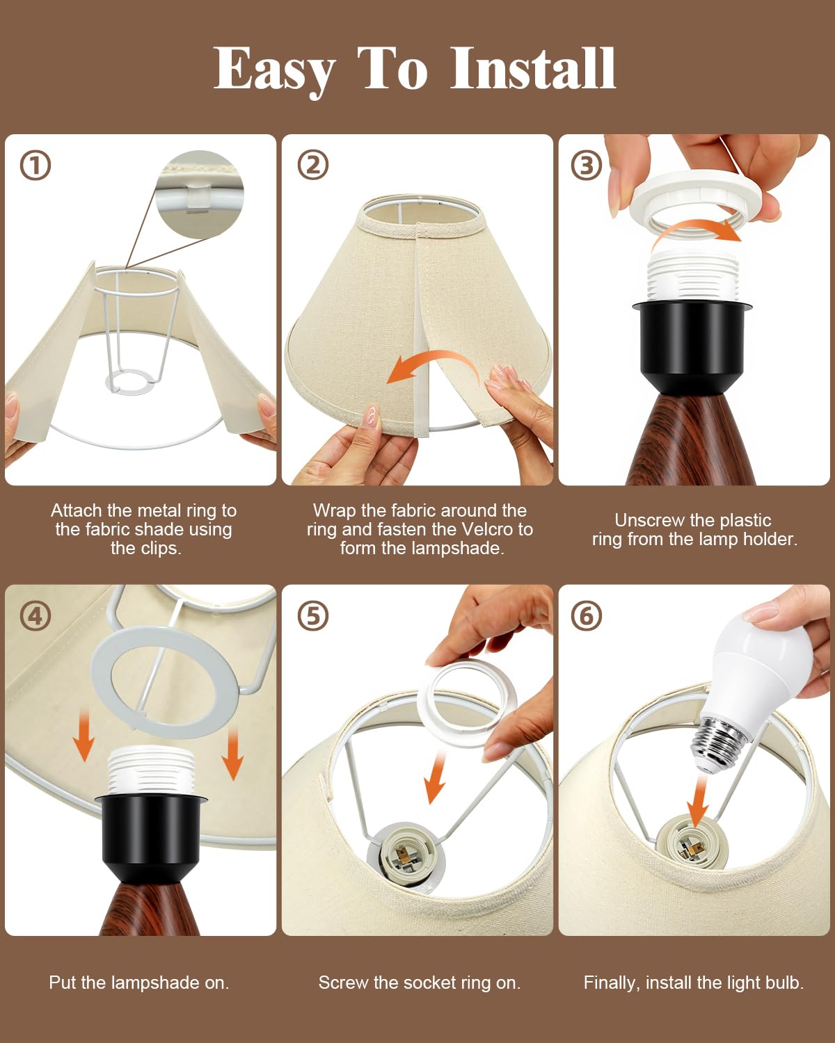Nusogon Touch Table Lamp for Nightstand - 3-Way Dimmable Small Bedside Lamp, 3s Quick Shut-Off Smart Desk Lamp for Bedroom, Living Room, Reading, Nursery, LED Bulb Included