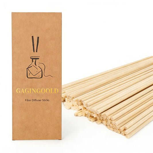 GAGINGOOLD 100 PCS Reed Diffuser Sticks, 11 Inch Fibre Diffuser Replacement Stick for Essential Oil Diffuser Refill, 4 mm Thick Aroma Diffuser Sticks for Home Office Bathroom Bedroom, Primary Color