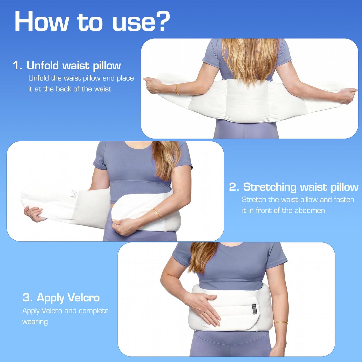 Procellatech Lumbar Support Pillow for Sleeping - Lumbar Sleeping Pillow， Lower Back Sleep Pillow for Pain Relief