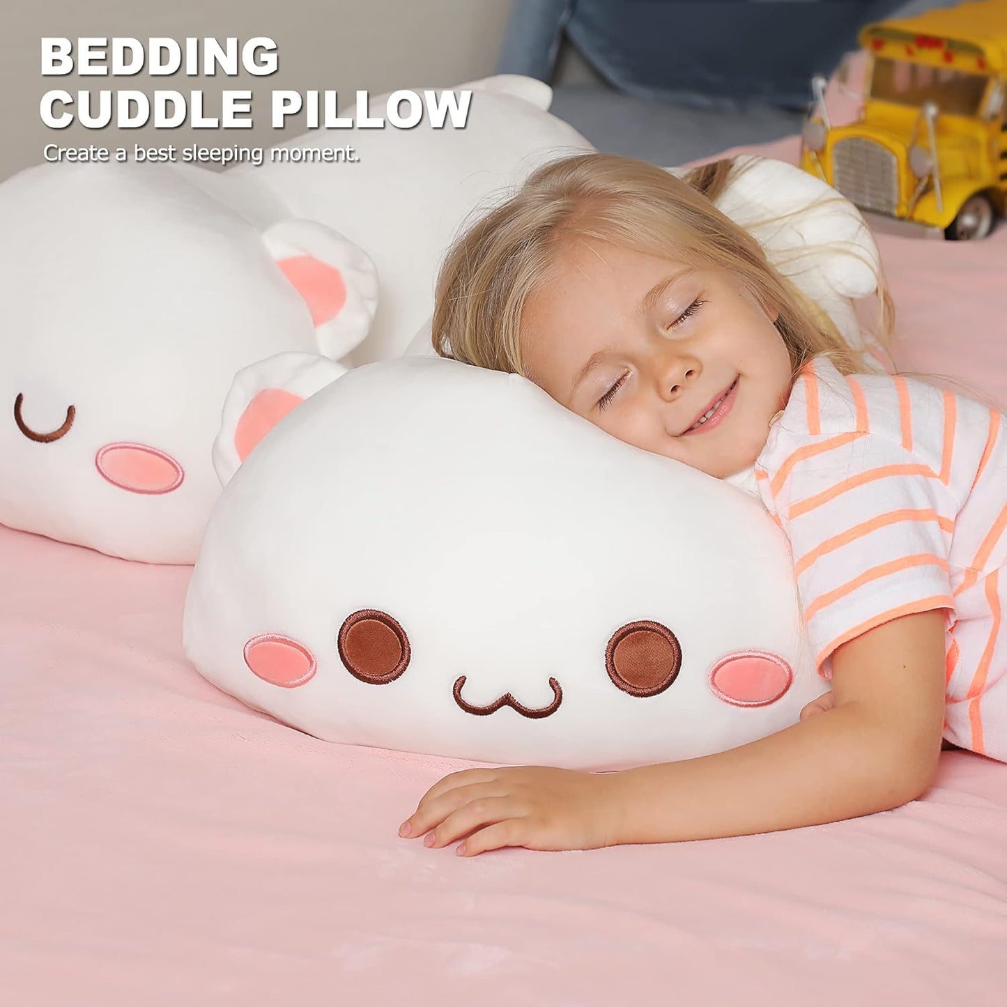Onsoyours Cute Kitten Plush Toy Stuffed Animal Pet Kitty Soft Anime Cat Plush Pillow for Kids (White Cat, 12")