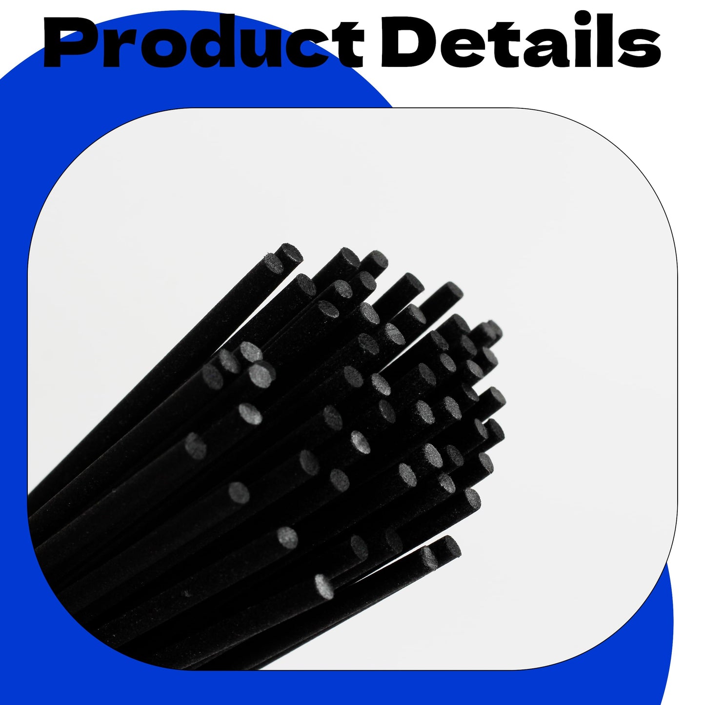 kaihuiyyyt Black Fibre Reed Diffuser Sticks 20pcs 43cm x 5mm Black Fibre Reed Diffuser Sticks Thick Diffuser Reeds Sticks Diffuser Sticks for Diffuser Oils Fragrance Refill Fibre Reeds for Diffusers