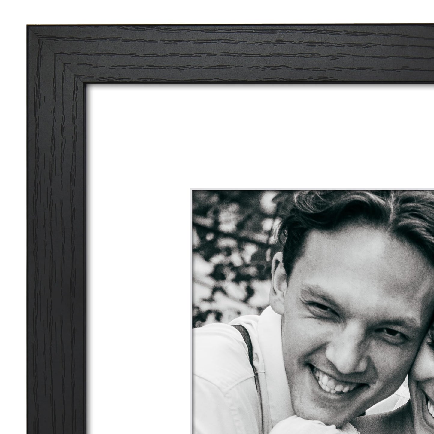 Americanflat 17x23 Picture Frame - Black Engineered Wood with Polished Plexiglass - Matted to 13x19 Photo Size - Hudson Collection - Wide Picture Frame for Wall Display - Black
