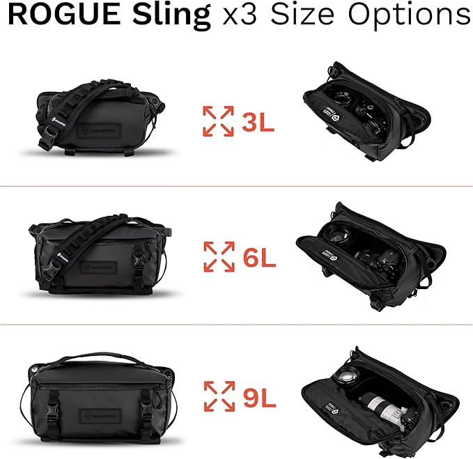 WANDRD ROGUE V1 9L Sling: Compact Camera Sling and Crossbody Bag with Fast Access, 3-Way Carry– Lightweight Everyday Bag Great for Travel, Photography, and Daily Use (Aegean Blue)