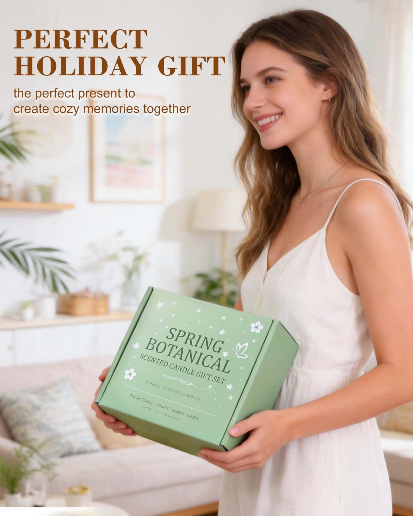 Scented Candles Gift Set, Long Lasting 4 Pack Aromatherapy Candles for Home