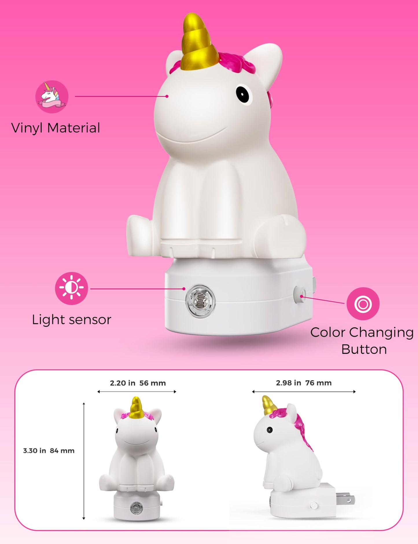 L LOHAS LED 1 Pack Cute Night Light and 1 Pack Dog Night Light
