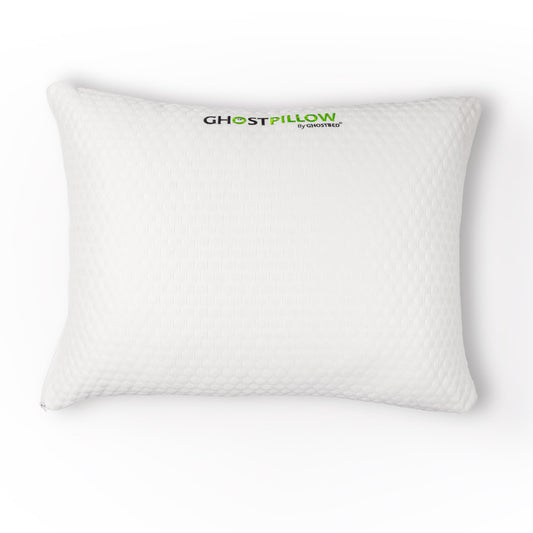 GhostBed Shredded Memory Foam Pillow with Adjustable Gel Memory Foam and Cooling Breathable Cover - King Size Shredded Memory Foam Pillows CertiPUR-US Certified 1-Pack