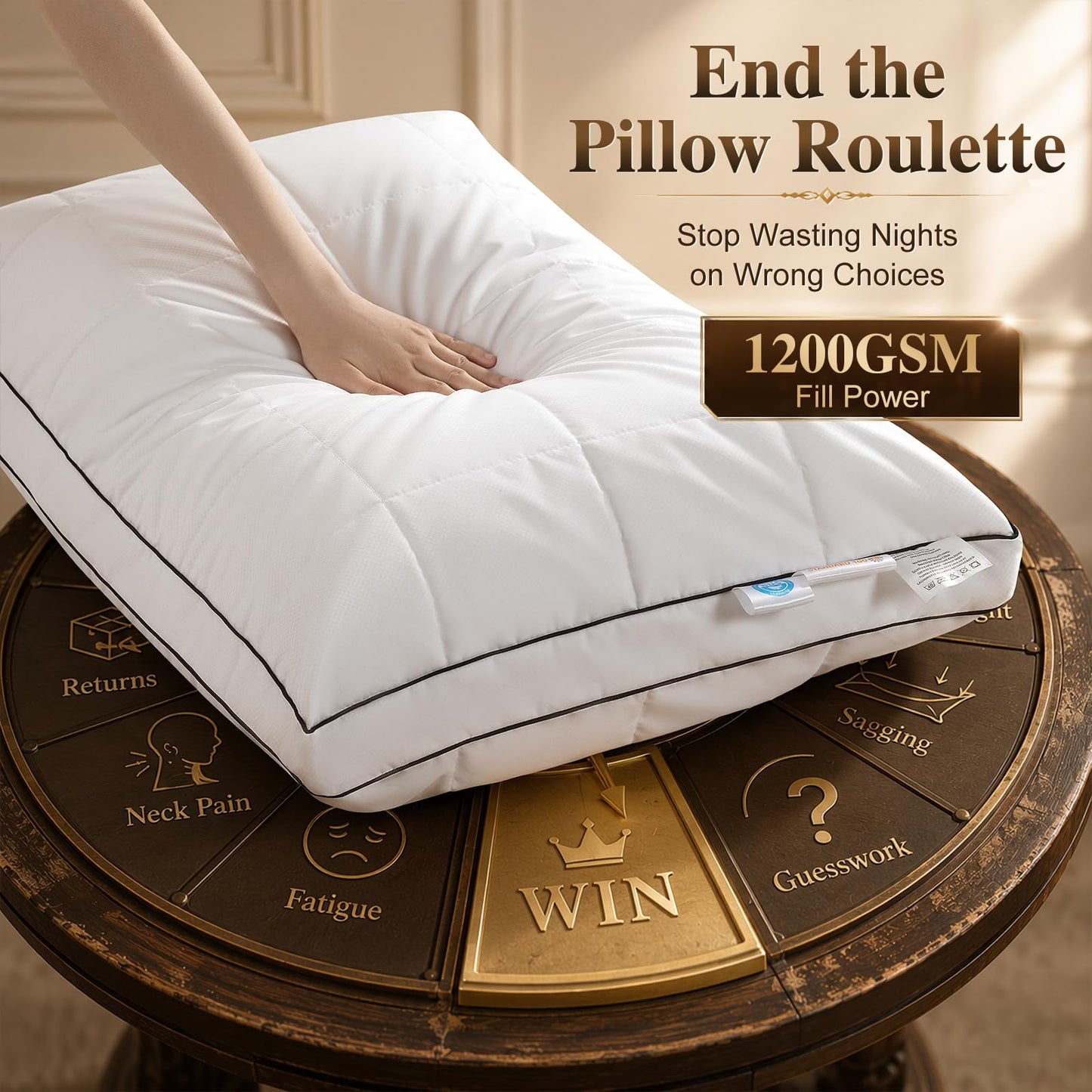 LIANLAM 3-Layer Adjustable Goose Down Pillow Standard Size, Modular Custom Height Pillow with Cooling Fabric, 80% Down 20% Feather, RDS & Oeko-TEX Certified for All Sleepers(1 Pack, 20"x26")