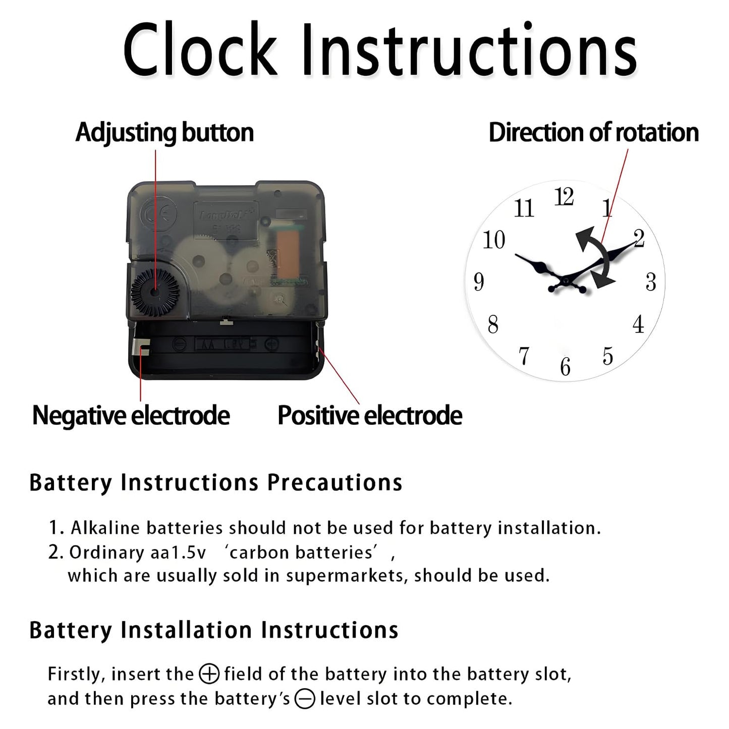 XNM 10 Inch Wood Farmhouse Clock for Bedroom Battery Powered Clock for Wall Quiet Wall Clock No Ticking(No Solid Wood, It is with MDF Material)