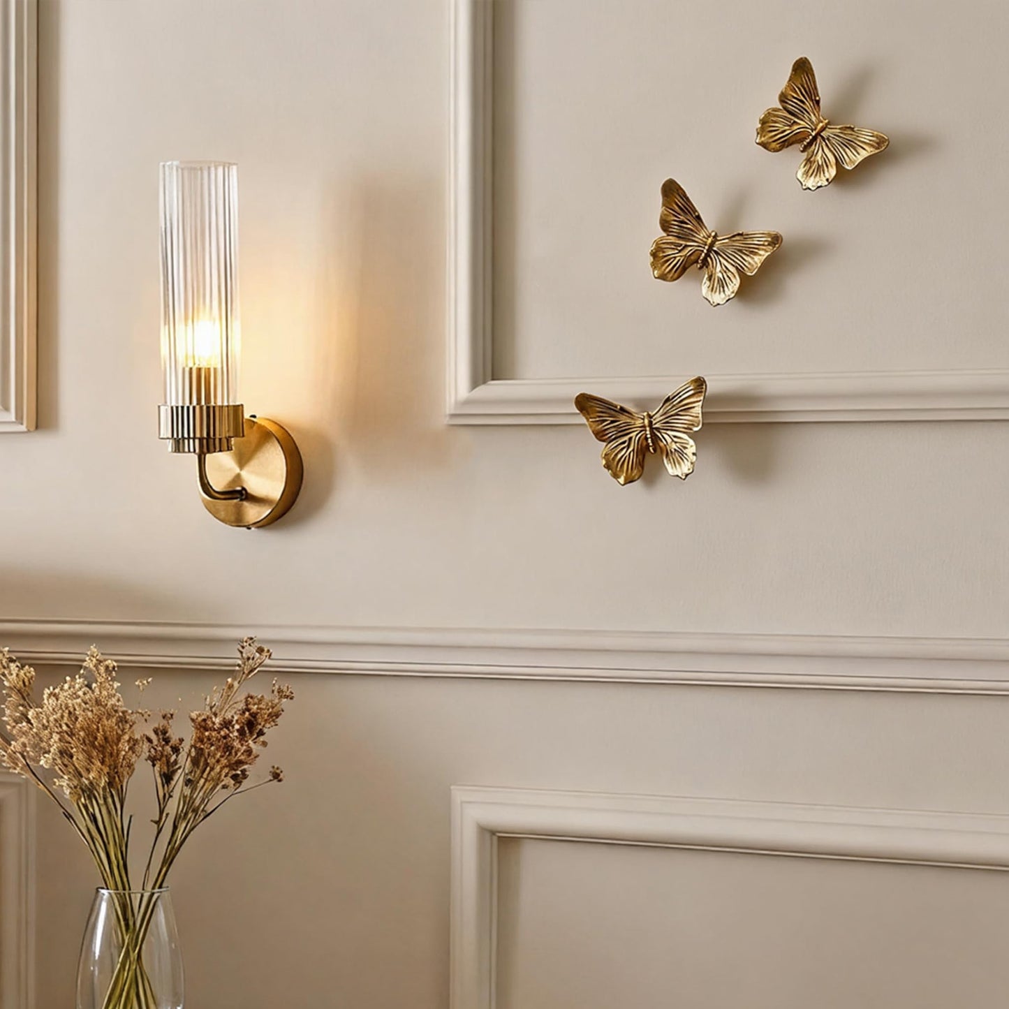 GUSFREUD 3D Butterfly Wall Decor Set – Resin Wall Decorations for Living Room, Bedroom, Garden, Yard, Outdoor and Gallery Walls - Antique Copper - Set of 3