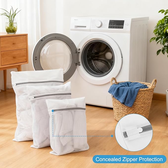 Shoe Washing Machine Bag - Laundry Shoe Bag (2-Pack) Includes 3 Laundry Bags, Reusable, Washer & Dryer Safe, 360° Deep Cleaning for All Shoe Types, Self-Locking Zipper(Purple)