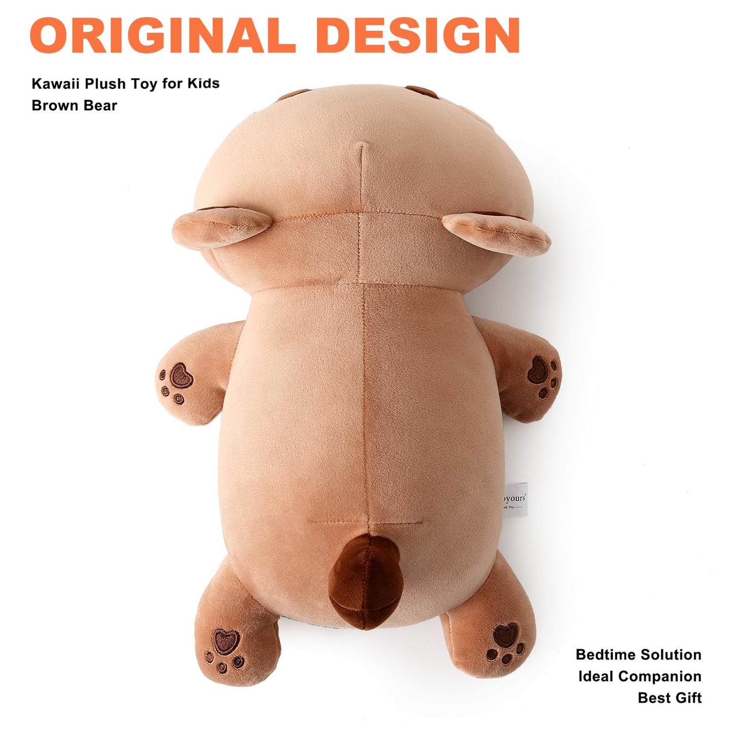 Onsoyours Cute Bear Plush Toy Stuffed Animal Bear Soft Anime Plush Pillow for Kids (Brown Bear, 12")