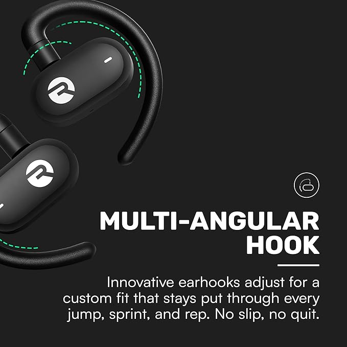 Raycon Fitness Open Ear Earbuds – Open Ear Headphones, Earbuds Wireless Bluetooth, Running Headphones, Sweat & Water-Resistant Earphones, 40 Hours Battery Life (Purple)
