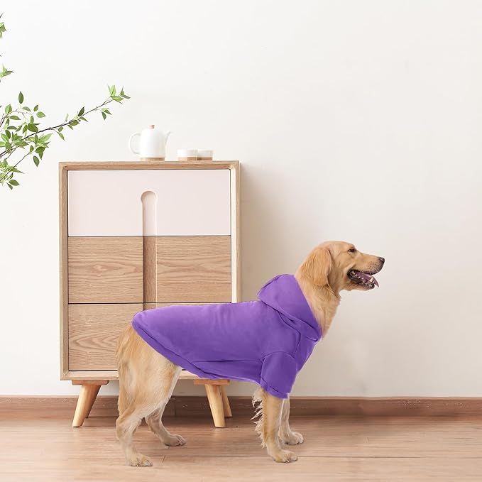 BINGPET Dog Hoodies - Fleece Lined Fall Dog Puppy Sweatshirt Soft Warm Sweater Winter Hooded Clothes for Small Medium Large Dogs & Cats