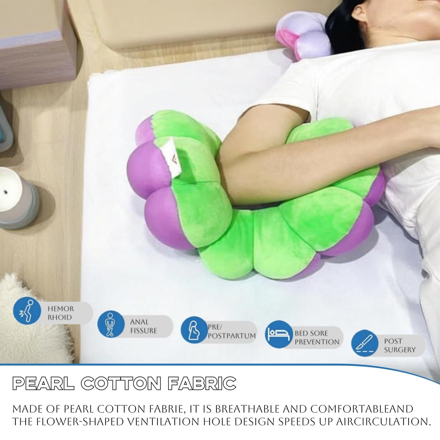 LAROTSUBA Pressure Ulcer Cushion,Bed Sore Cushions,Donut Pillow for Bed sores,Pressure Relief Sciatica Pillows,for Foot Pressure Relief,Elbow,Ankle,Leg,Hip Support Pad
