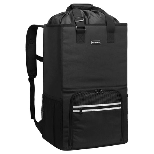 Vorspack Laundry Bag Backpack - Extra Large Laundry Bags with Shoulder Straps Heavy-duty 2 in 1 Laundry Hamper Basket for College Dorm Camp Laundromat Room Essentials - Black