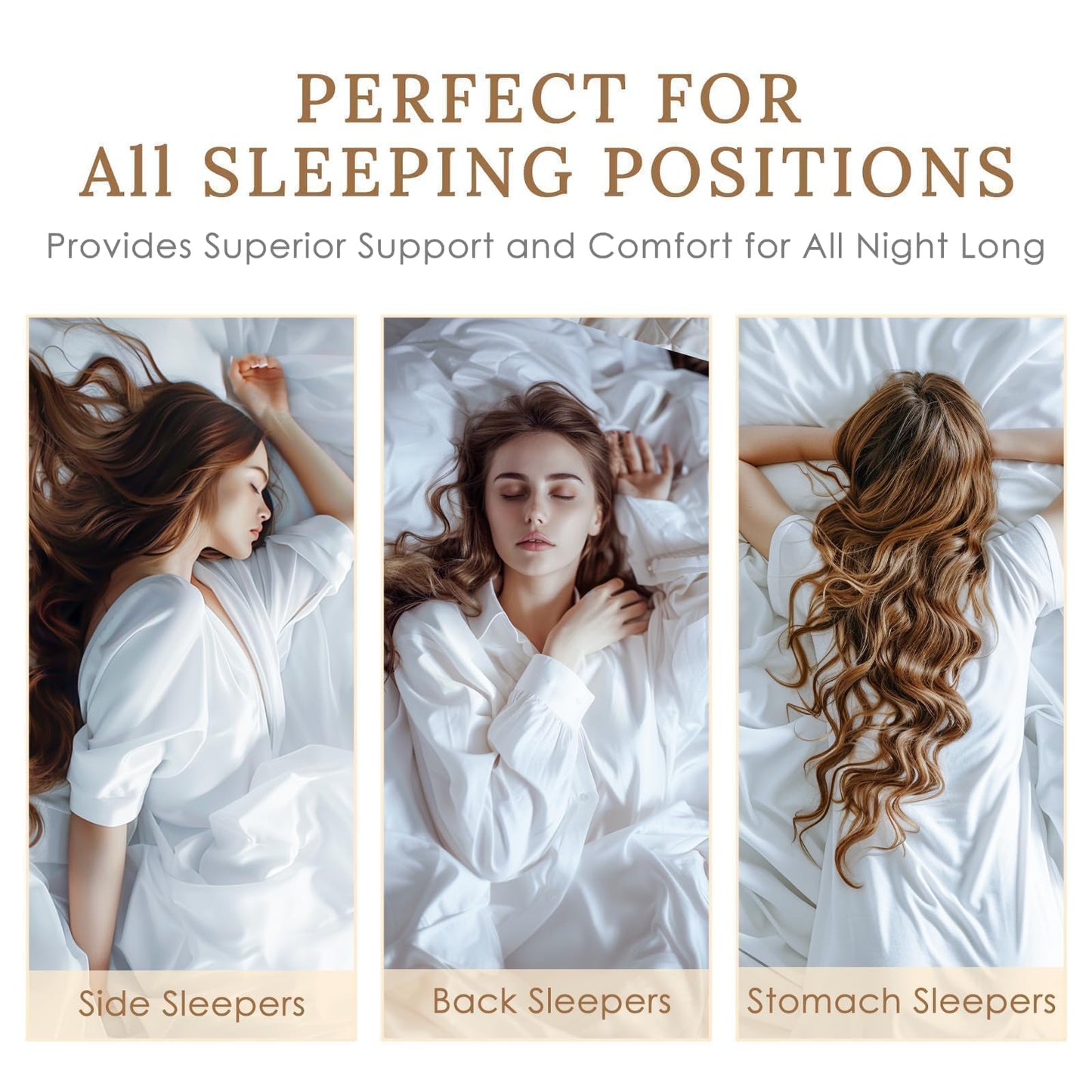 HUXMEYSON King Size Pillows Set of 4, Luxury Hotel Bed Pillows Set with Down Alternative Filling for Side and Back Sleepers